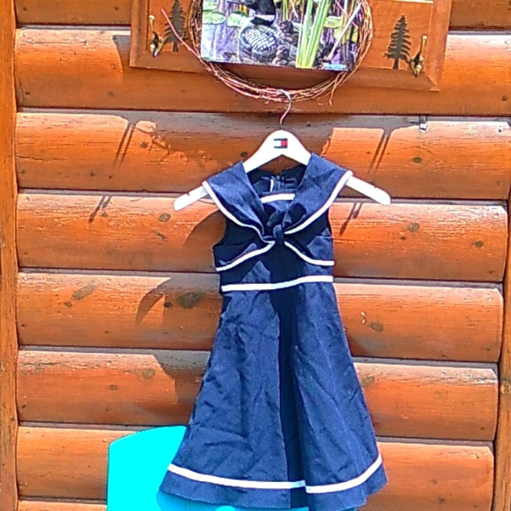 ⚓️  Sailor Dress Bonnie Jean Navy Size 6